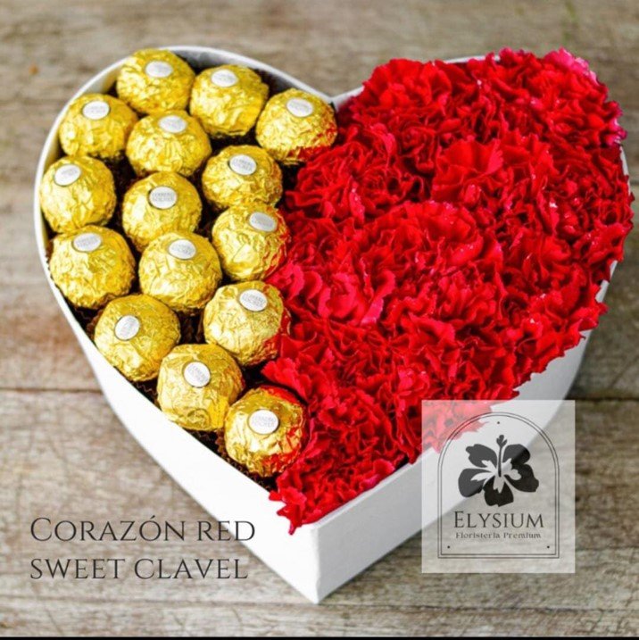 Corazón red sweet clavel