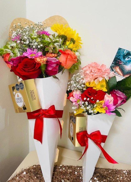 Ramillete con chocolates
